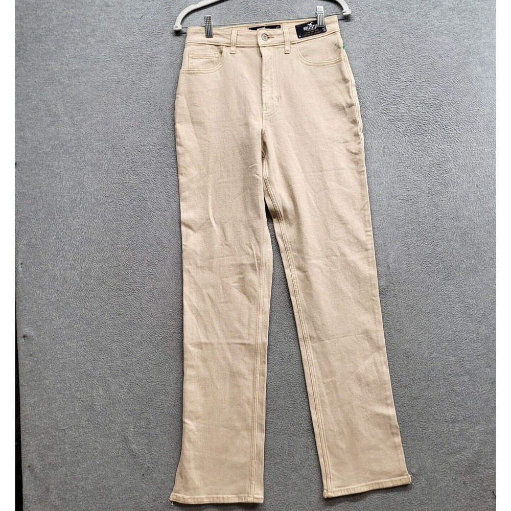 Hollister Women Jeans 27x33 Beige Ultra High Rise 90s Vintage Straight